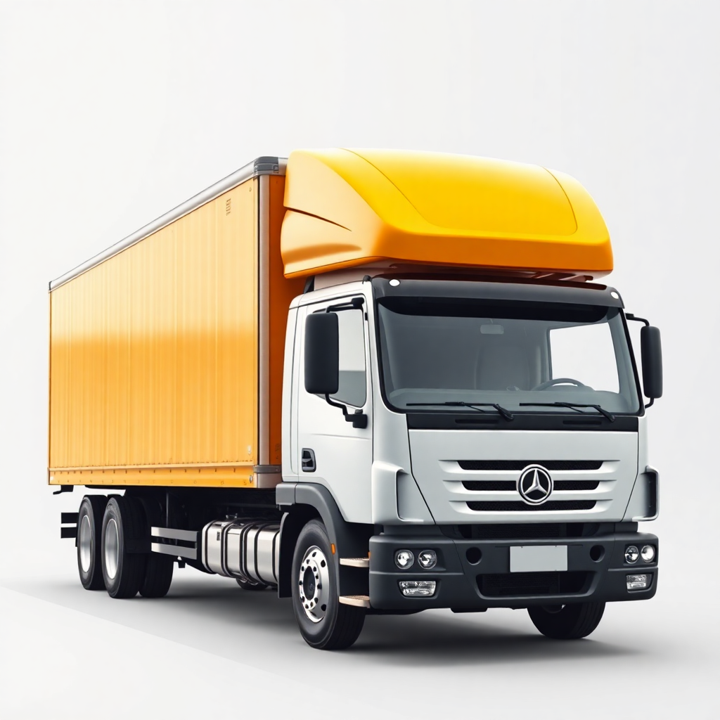 modern commercial delivery truck fleet logistics transportation